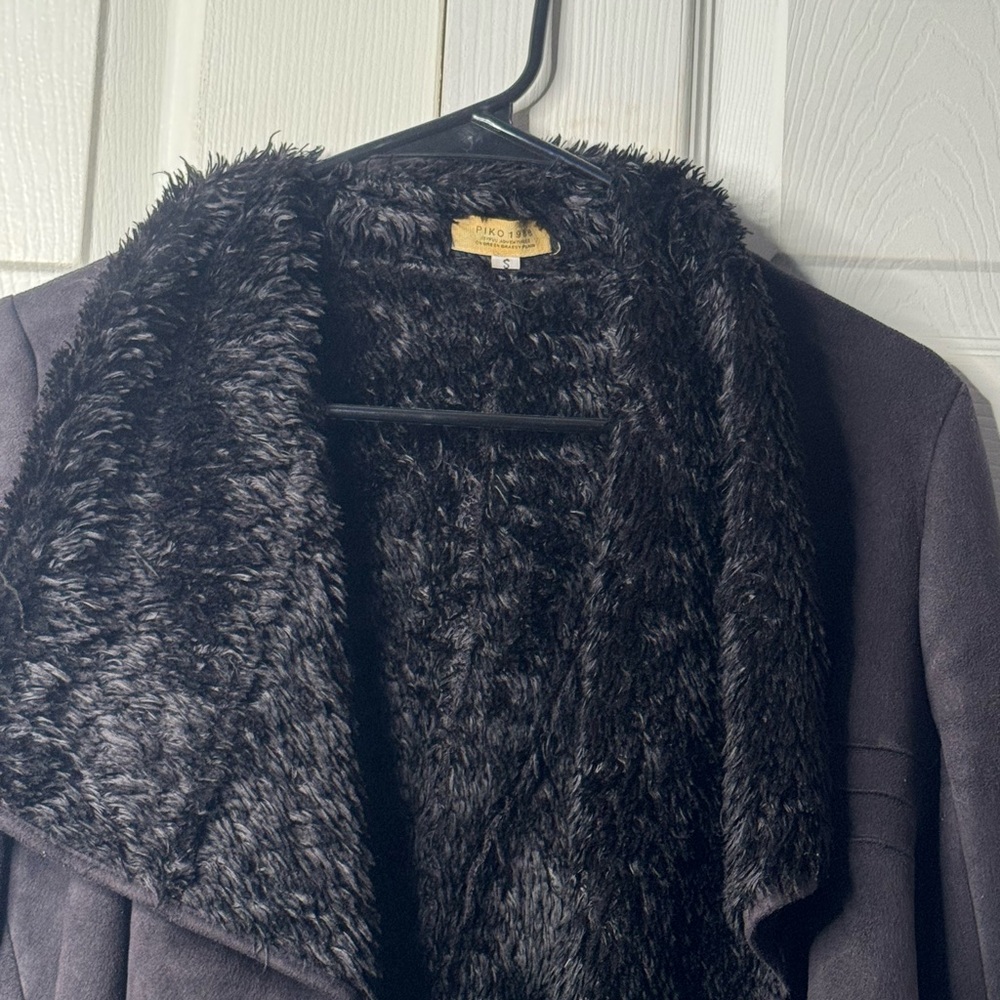 Piko 1988 Black Faux Fur Lined Jacket - Picture 8 of 14